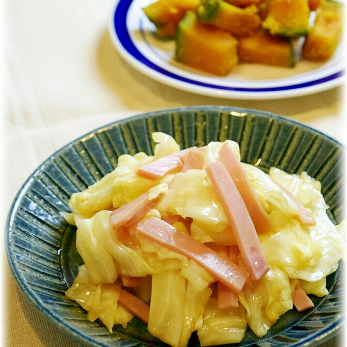 ごま油でコク旨☆キャベツとハムの和え物